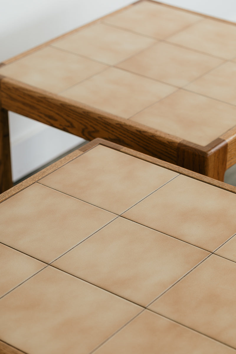 Oak Tiled End Tables
