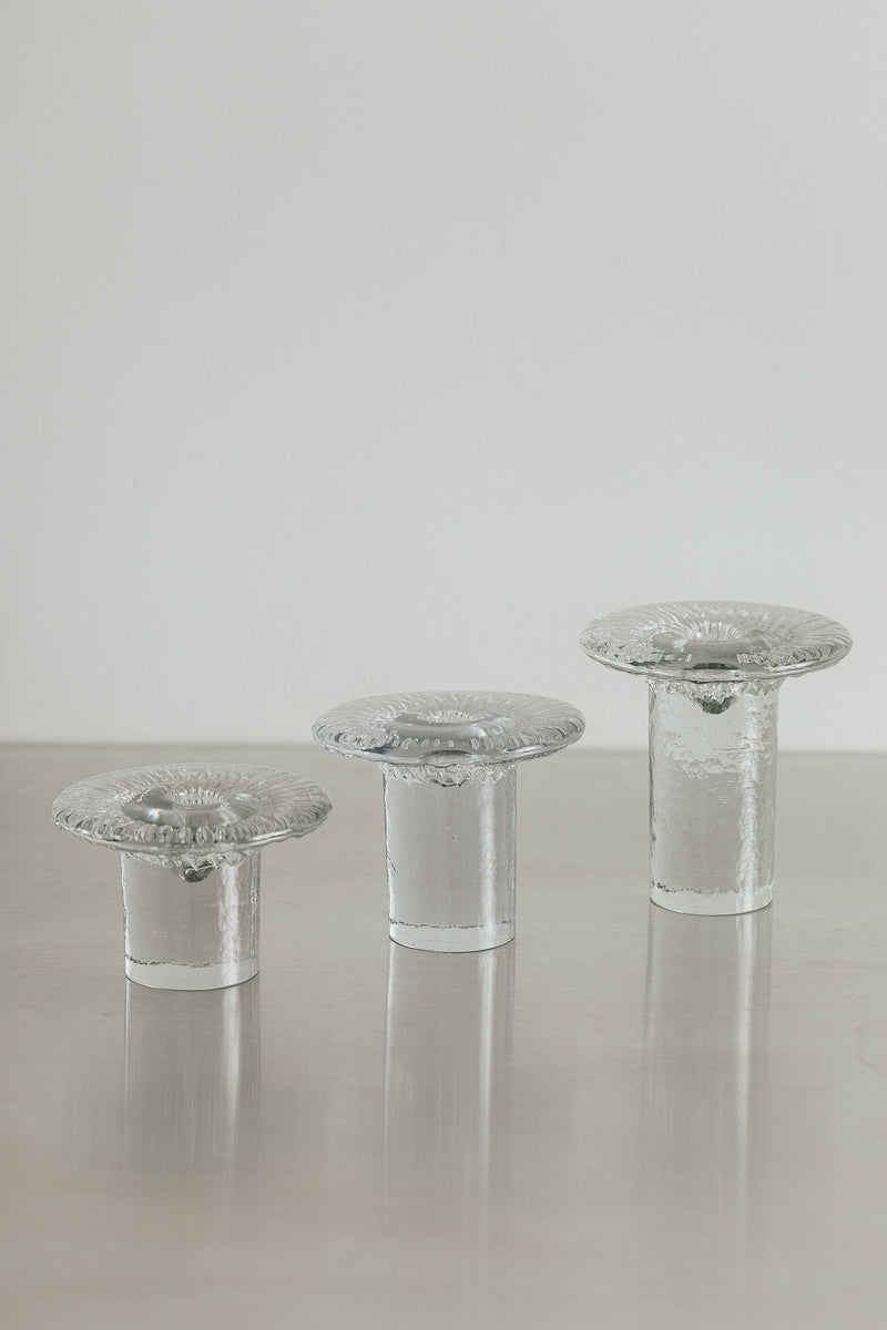 Glass Candleholder Set