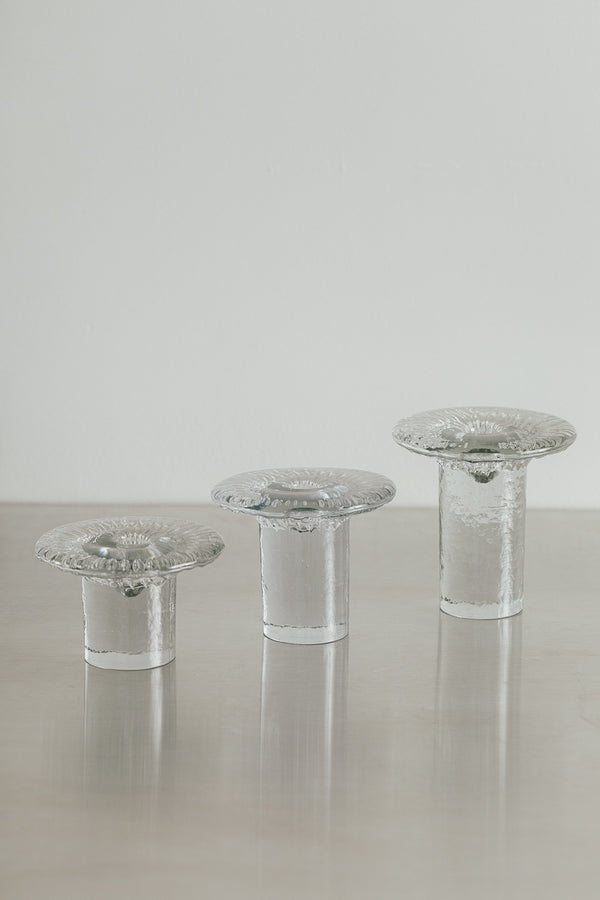 Glass Candleholder Set