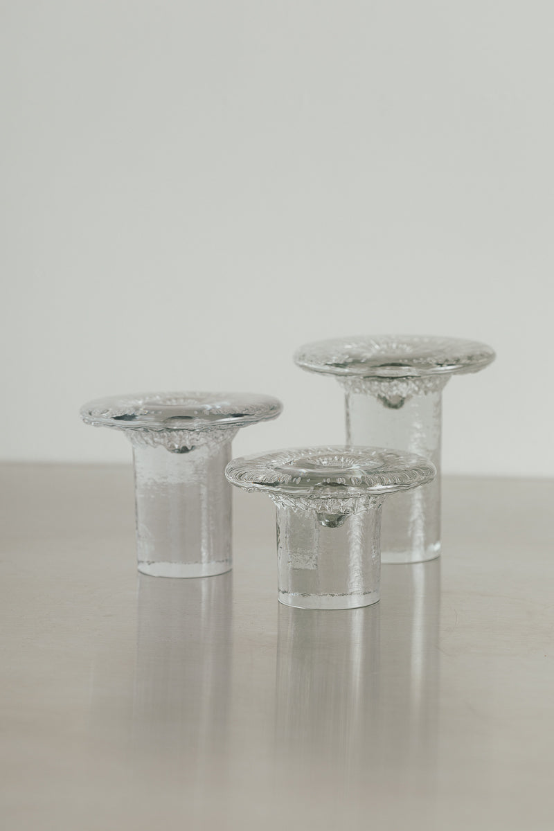 Glass Candleholder Set