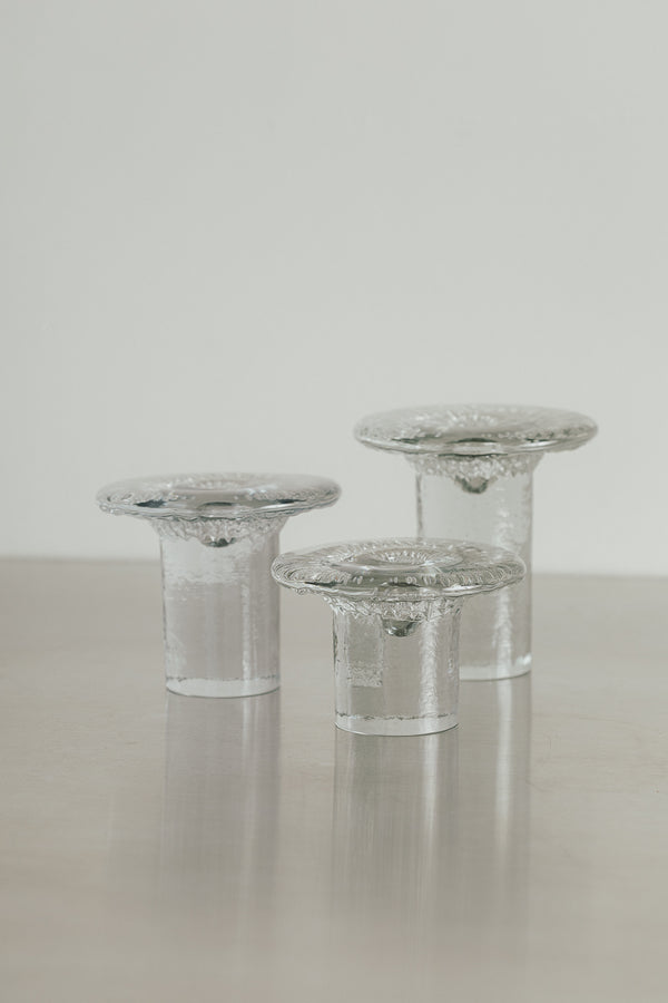 Glass Candleholder Set