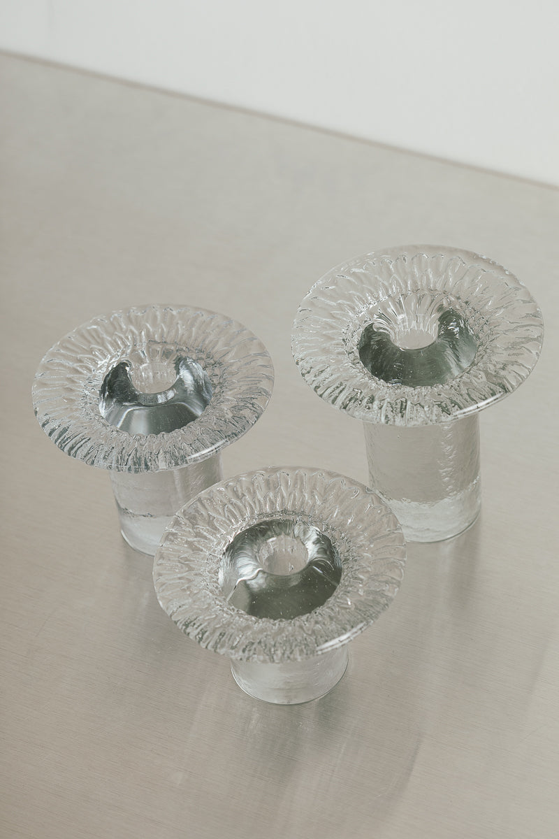 Glass Candleholder Set