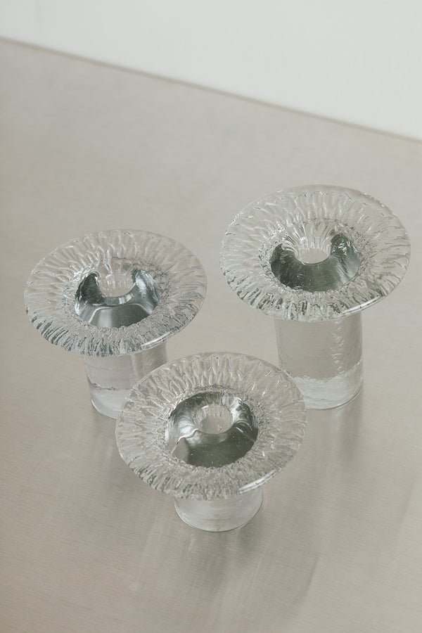 Glass Candleholder Set