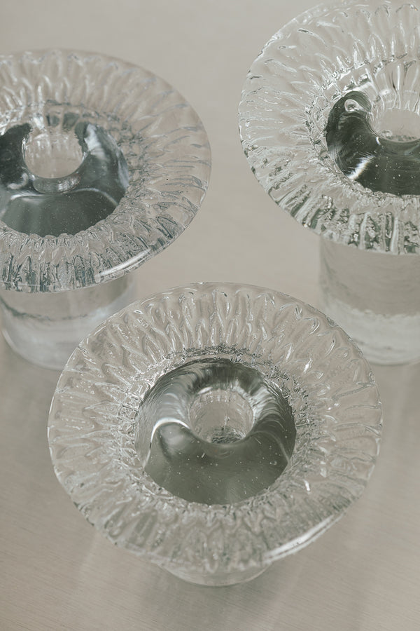 Glass Candleholder Set