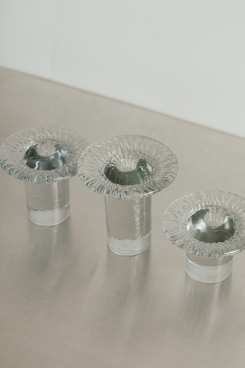Glass Candleholder Set