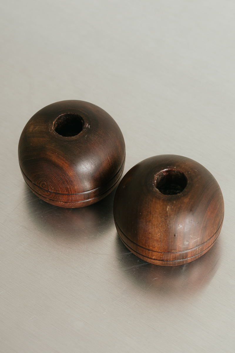 Vintage Wooden Candleholders