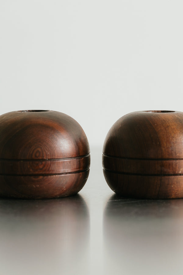 Vintage Wooden Candleholders