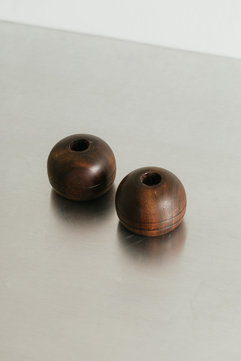 Vintage Wooden Candleholders