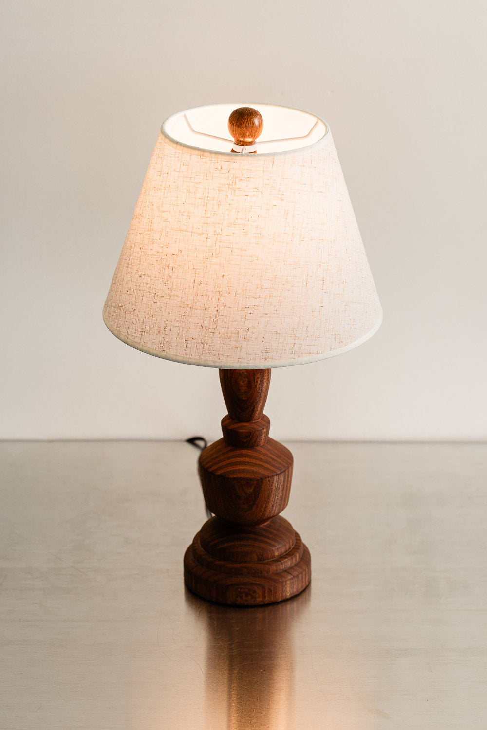 Turned Wood Lamp