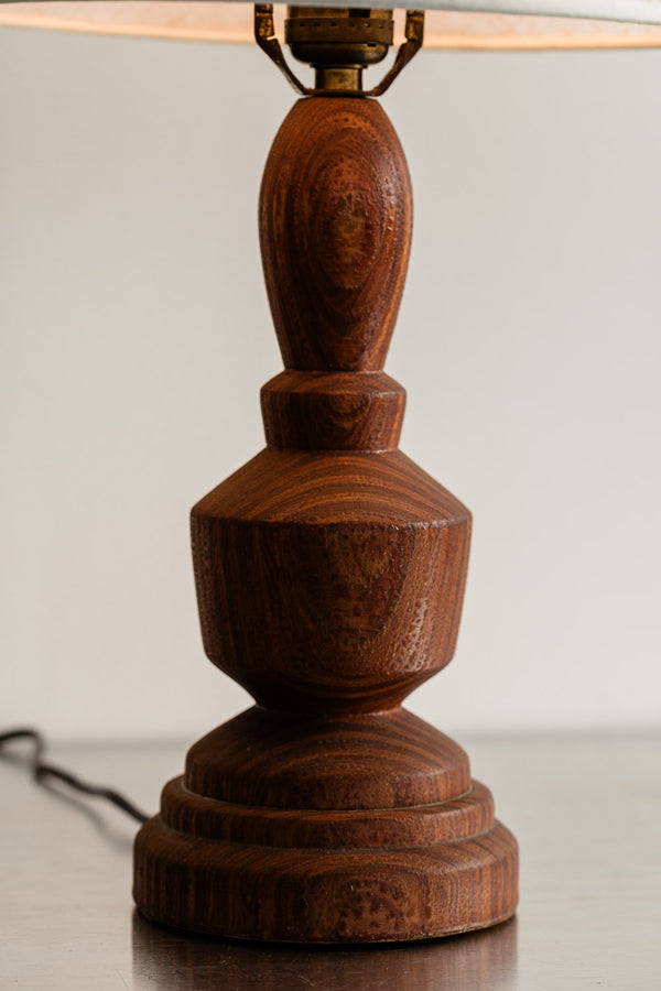 Turned Wood Lamp