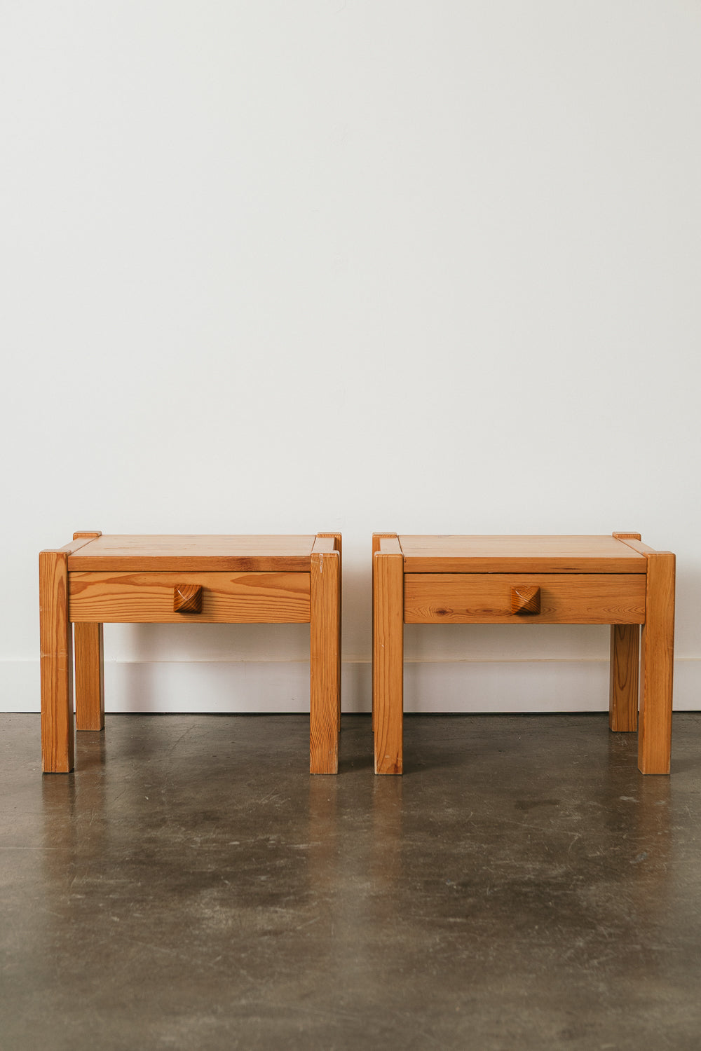 Pair of Pine Nightstands