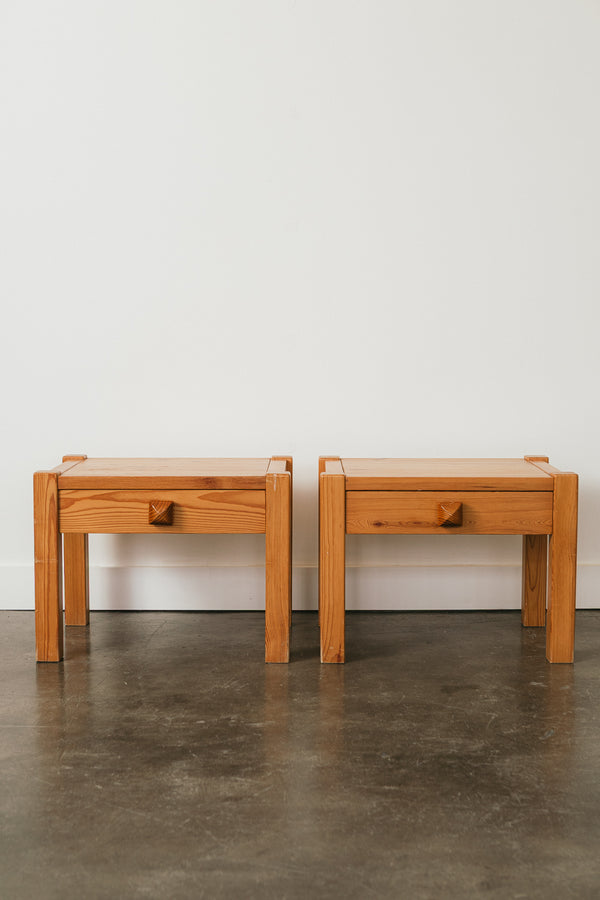 Pair of Pine Nightstands