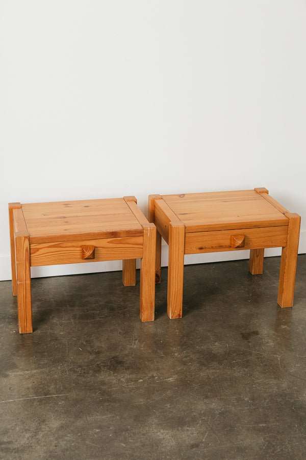 Pair of Pine Nightstands