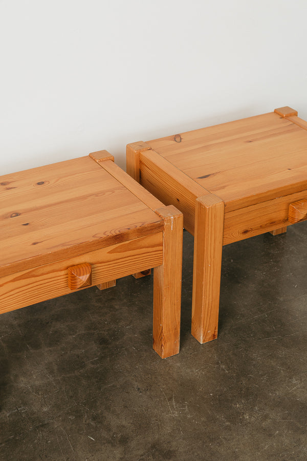 Pair of Pine Nightstands