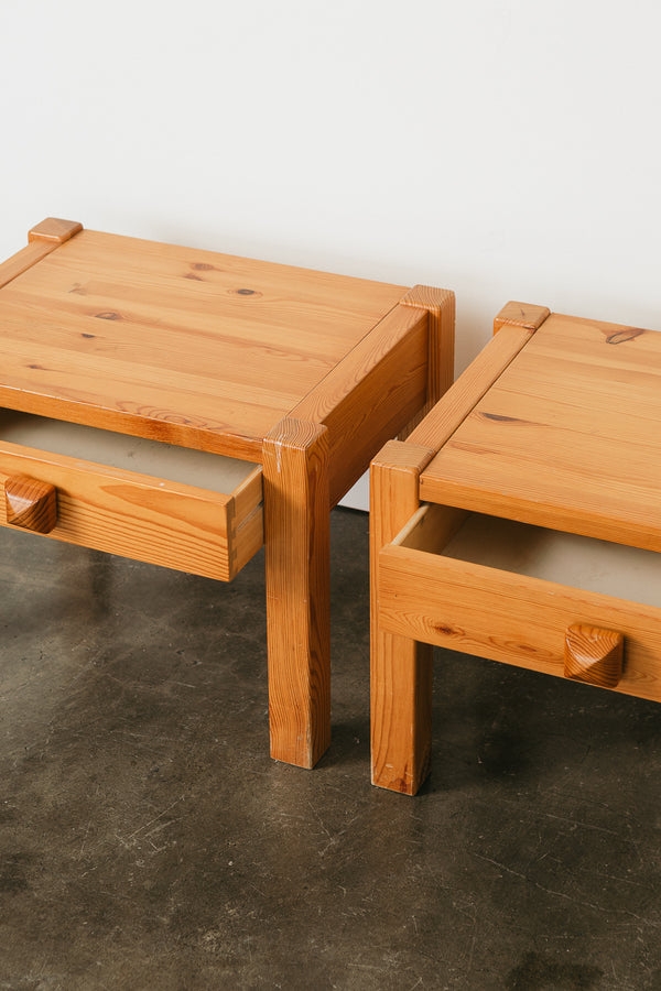 Pair of Pine Nightstands