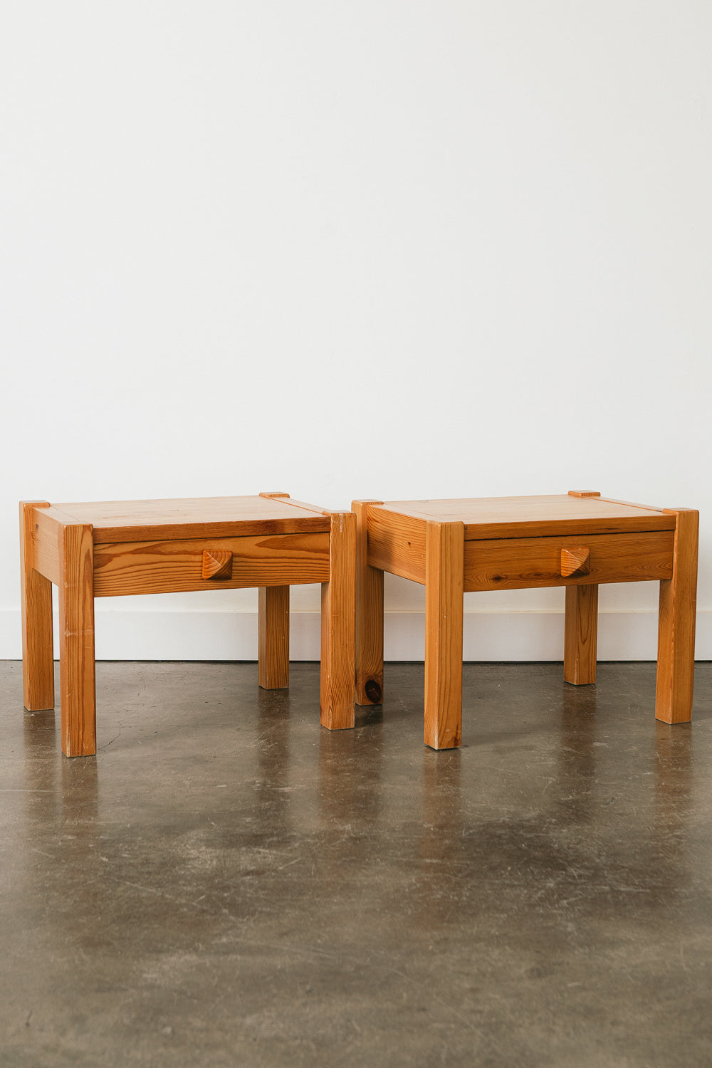 Pair of Pine Nightstands