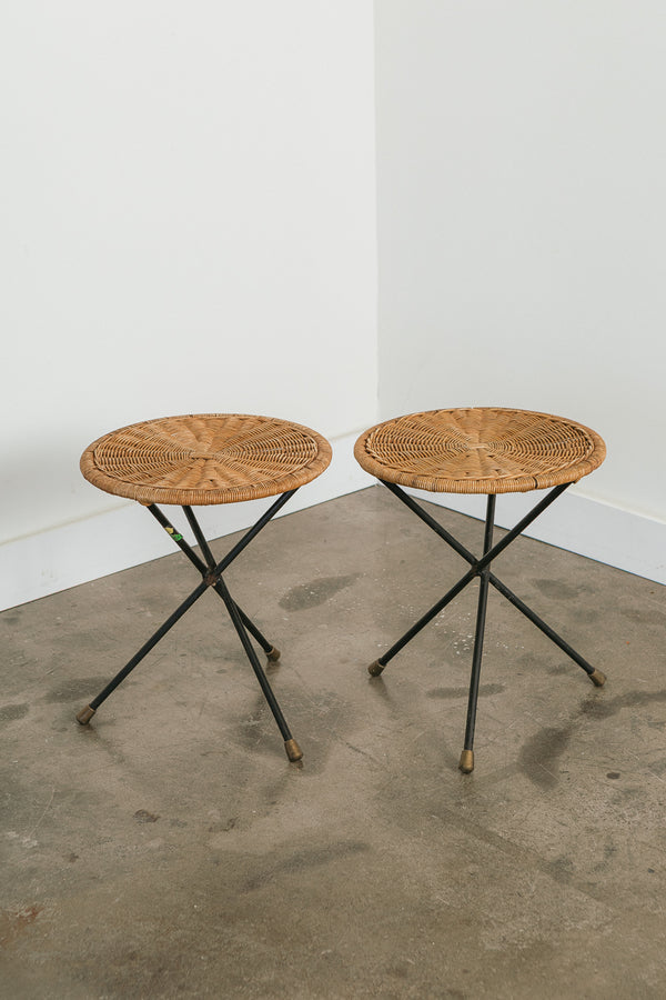 Wicker Tripod Table