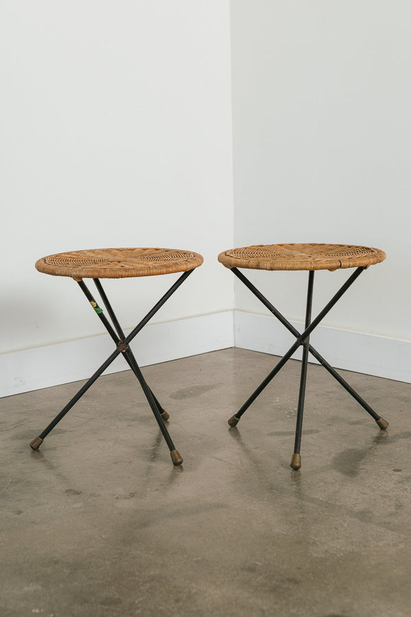 Wicker Tripod Table