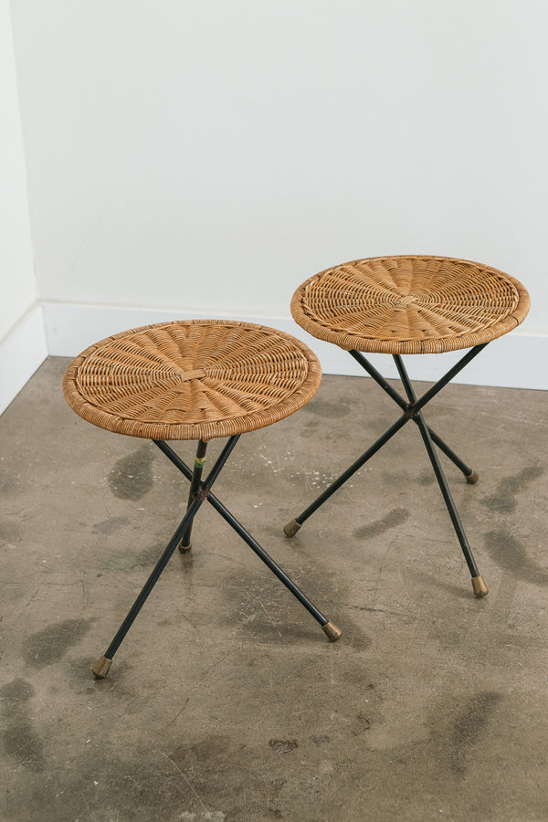 Wicker Tripod Table