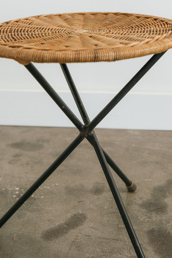 Wicker Tripod Table