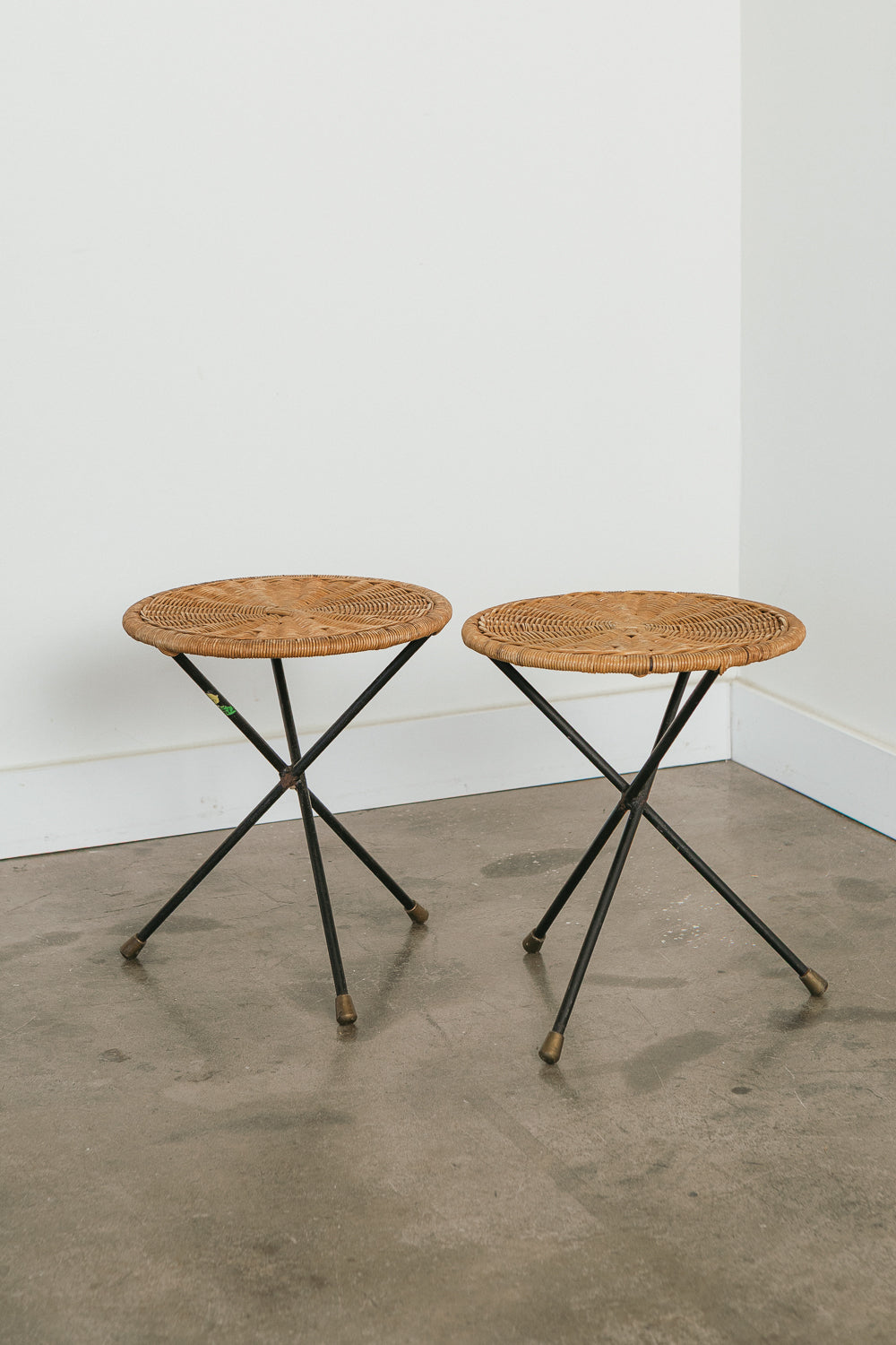 Wicker Tripod Table