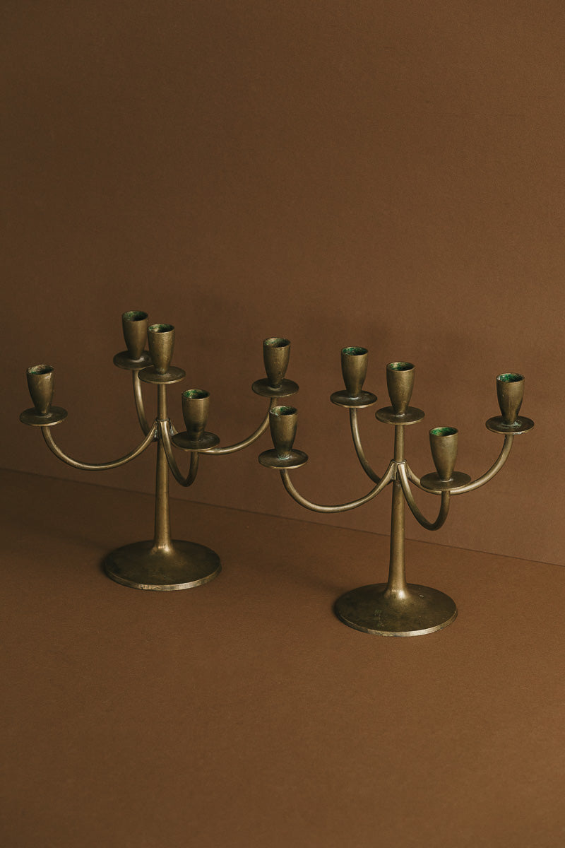 Brass Candelabra Pair