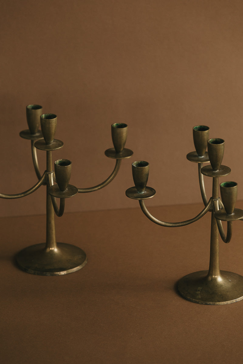 Brass Candelabra Pair
