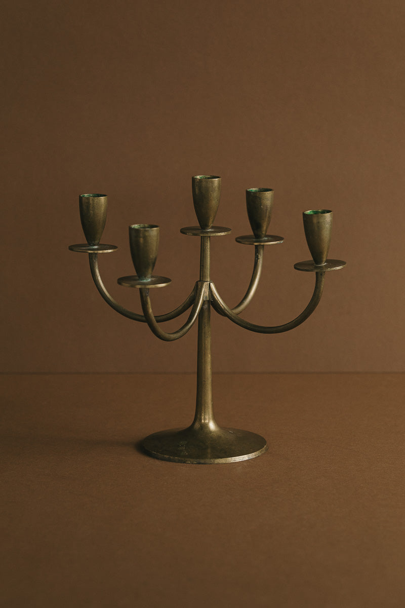 Brass Candelabra Pair