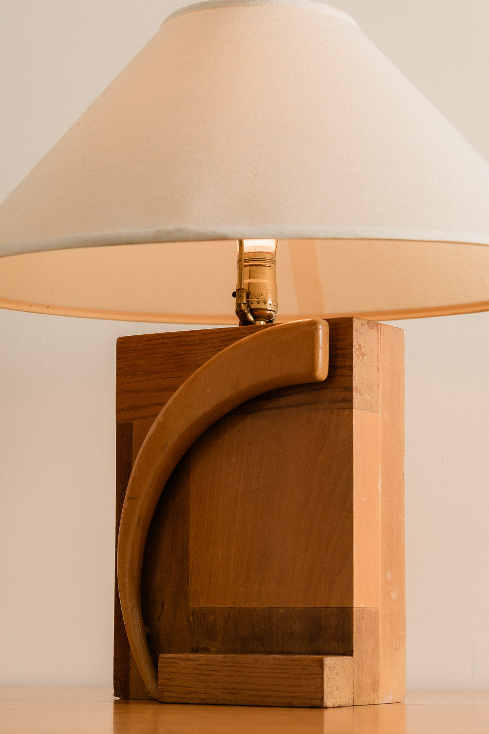 Sculptural Wood Lamp