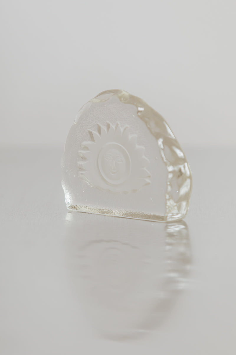 Glass Sunburst Paperweight