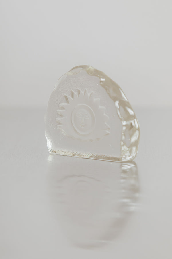 Glass Sunburst Paperweight