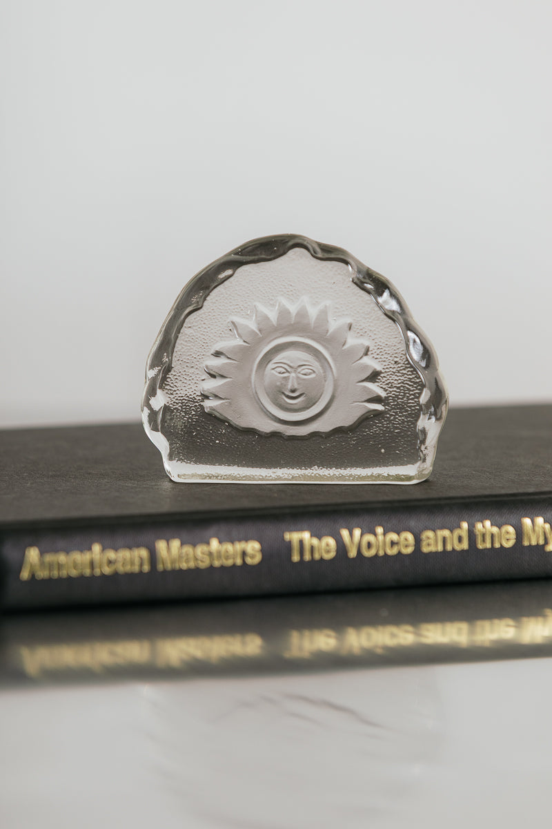 Glass Sunburst Paperweight