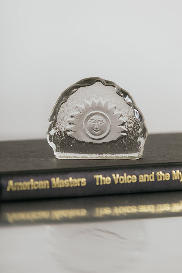 Glass Sunburst Paperweight