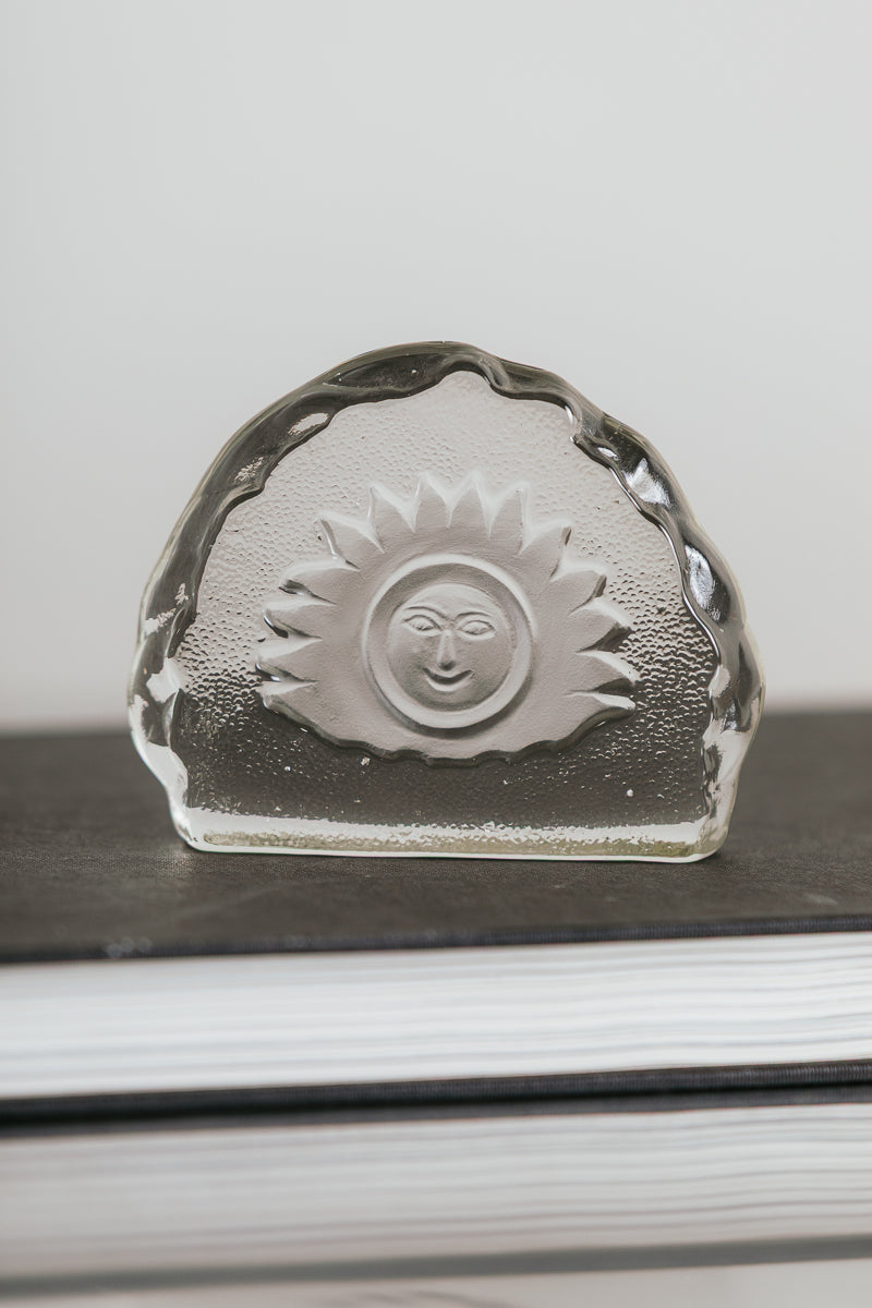 Glass Sunburst Paperweight