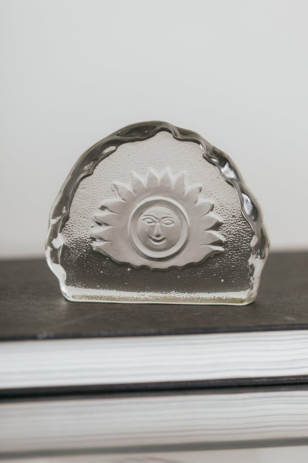 Glass Sunburst Paperweight