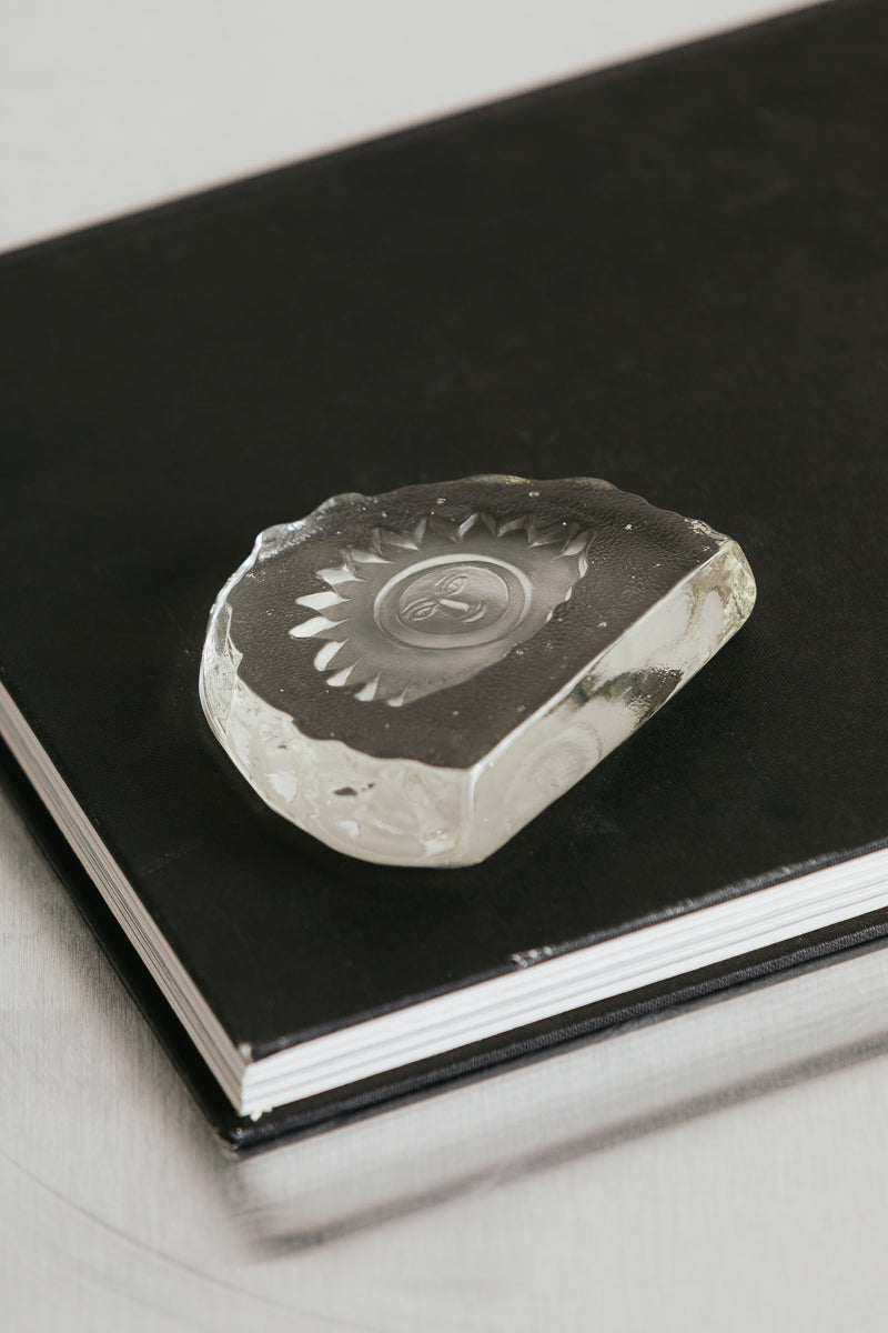 Glass Sunburst Paperweight