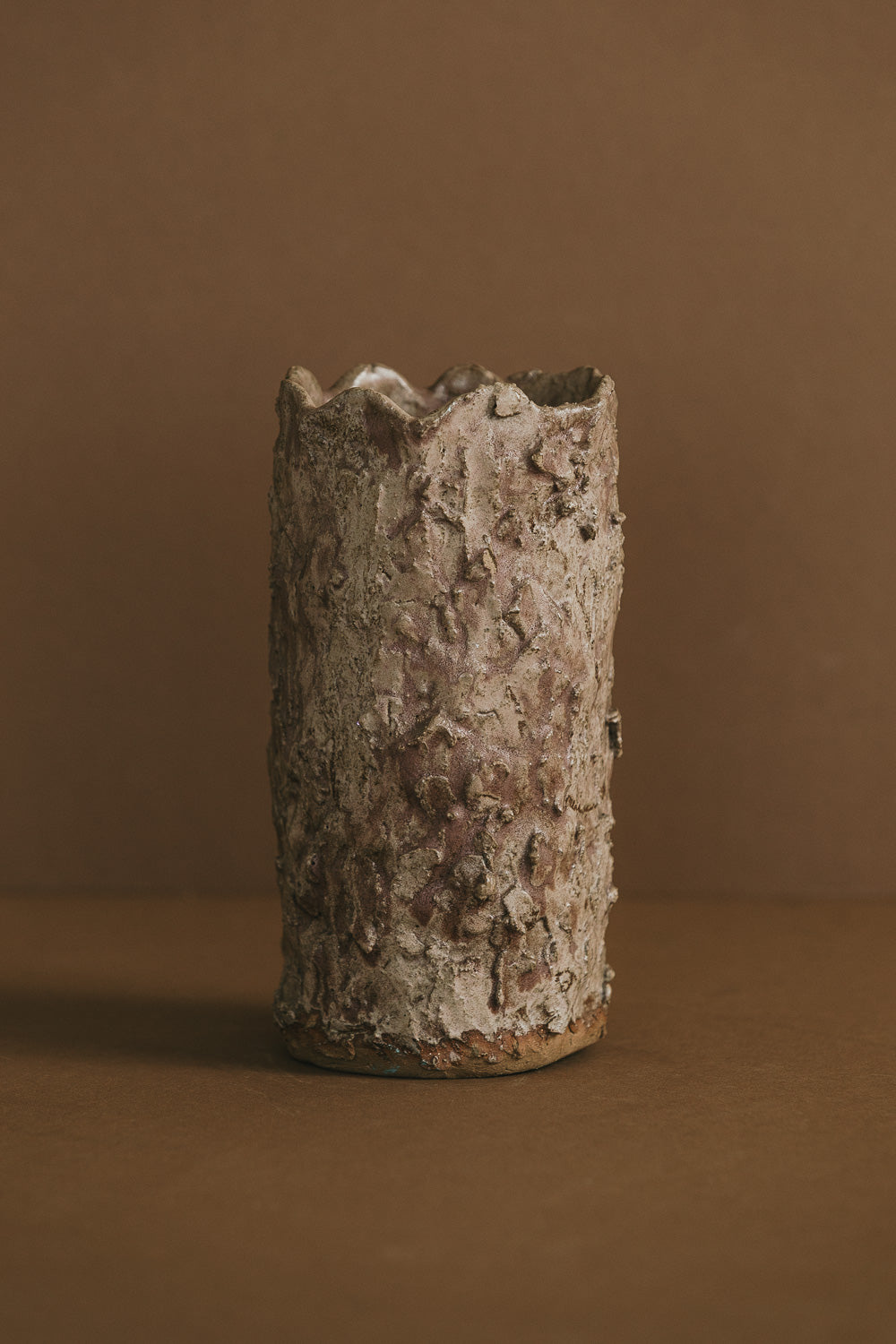Rustic Scalloped Vase