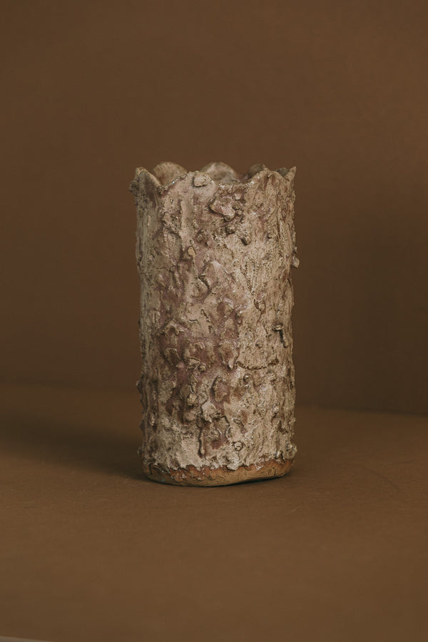 Rustic Scalloped Vase
