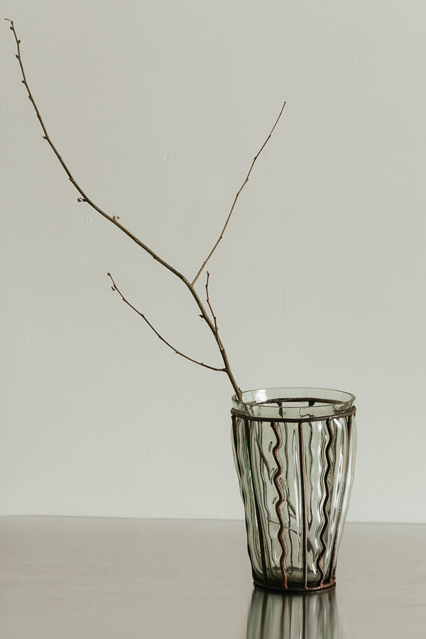 Brass & Glass Vase