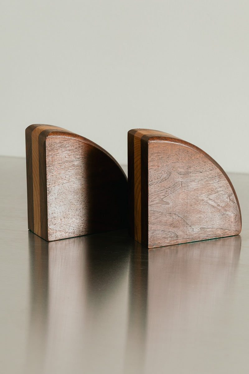 Vintage Wood Bookends