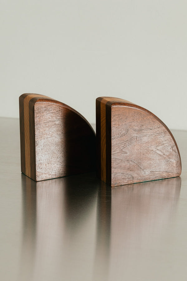 Vintage Wood Bookends