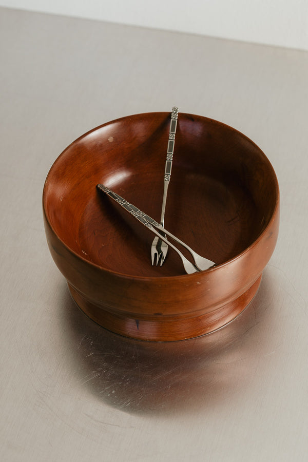 Wooden Pedestal Bowl