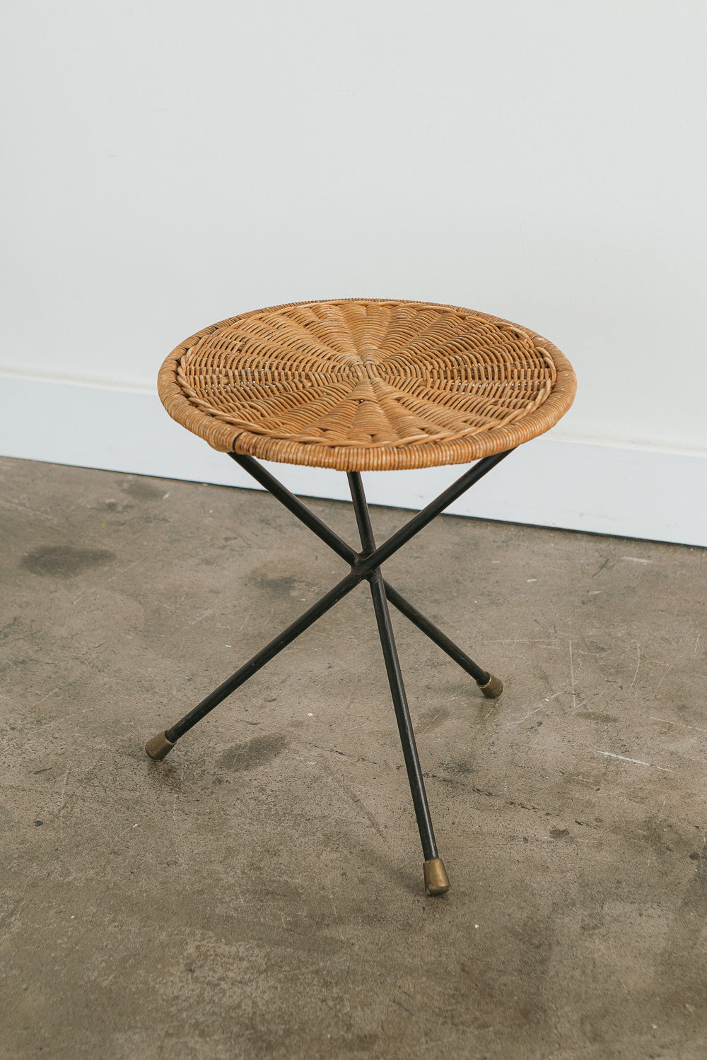 Wicker Tripod Table