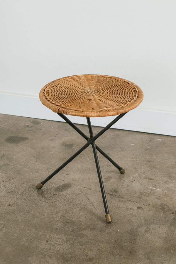 RESERVED | Wicker Tripod Table