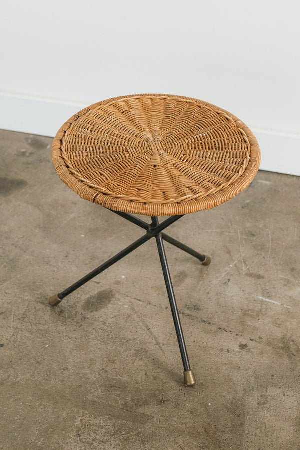RESERVED | Wicker Tripod Table