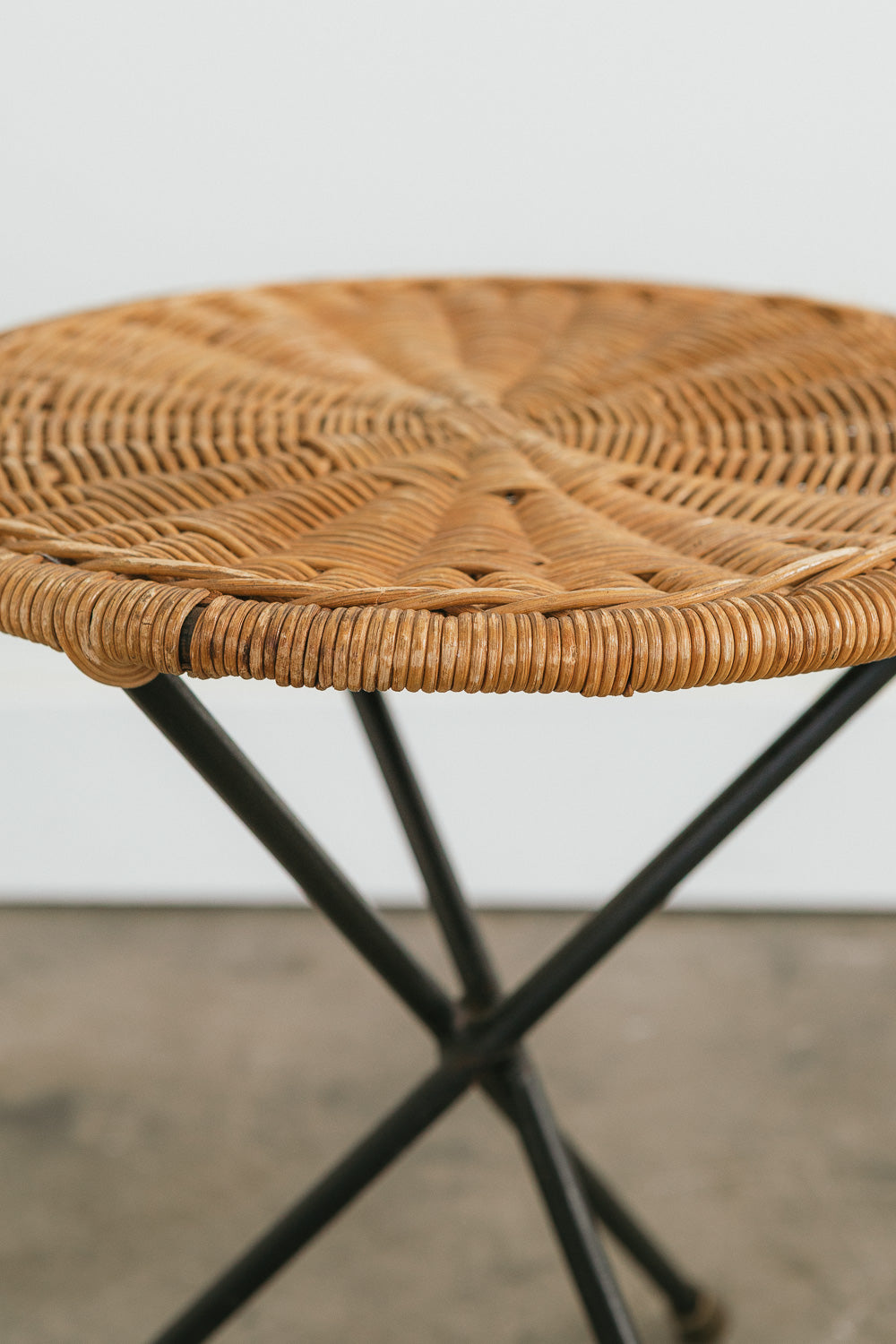 RESERVED | Wicker Tripod Table
