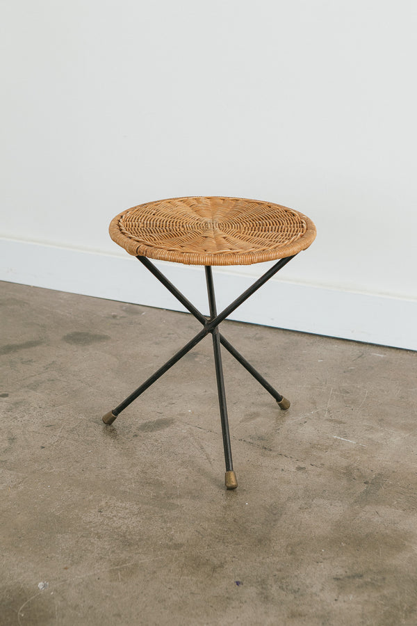 RESERVED | Wicker Tripod Table