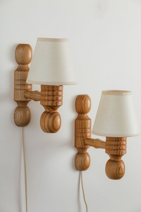 Vintage Pine Sconces