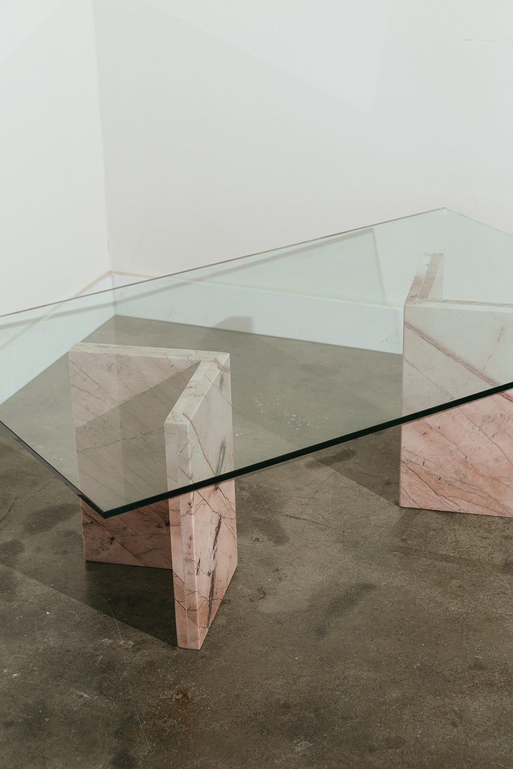 Vintage Stone & Glass Coffee Table