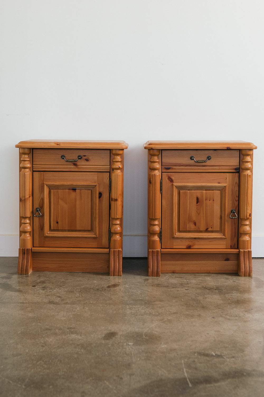 Vintage Pine Nightstands